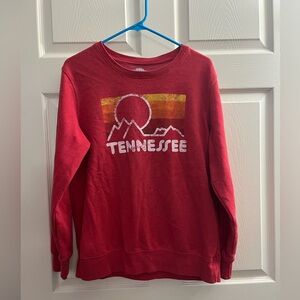 Red Tennessee Graphic Women's Crew Neck Sweater